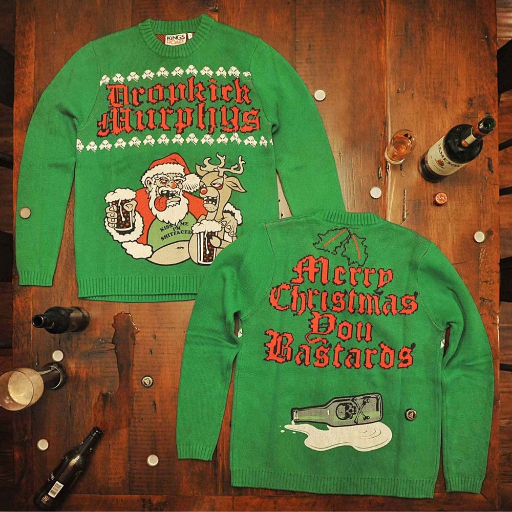 Dropkick Murphys Santa Knit Ugly Christmas Sweater - Picture 3 of 3